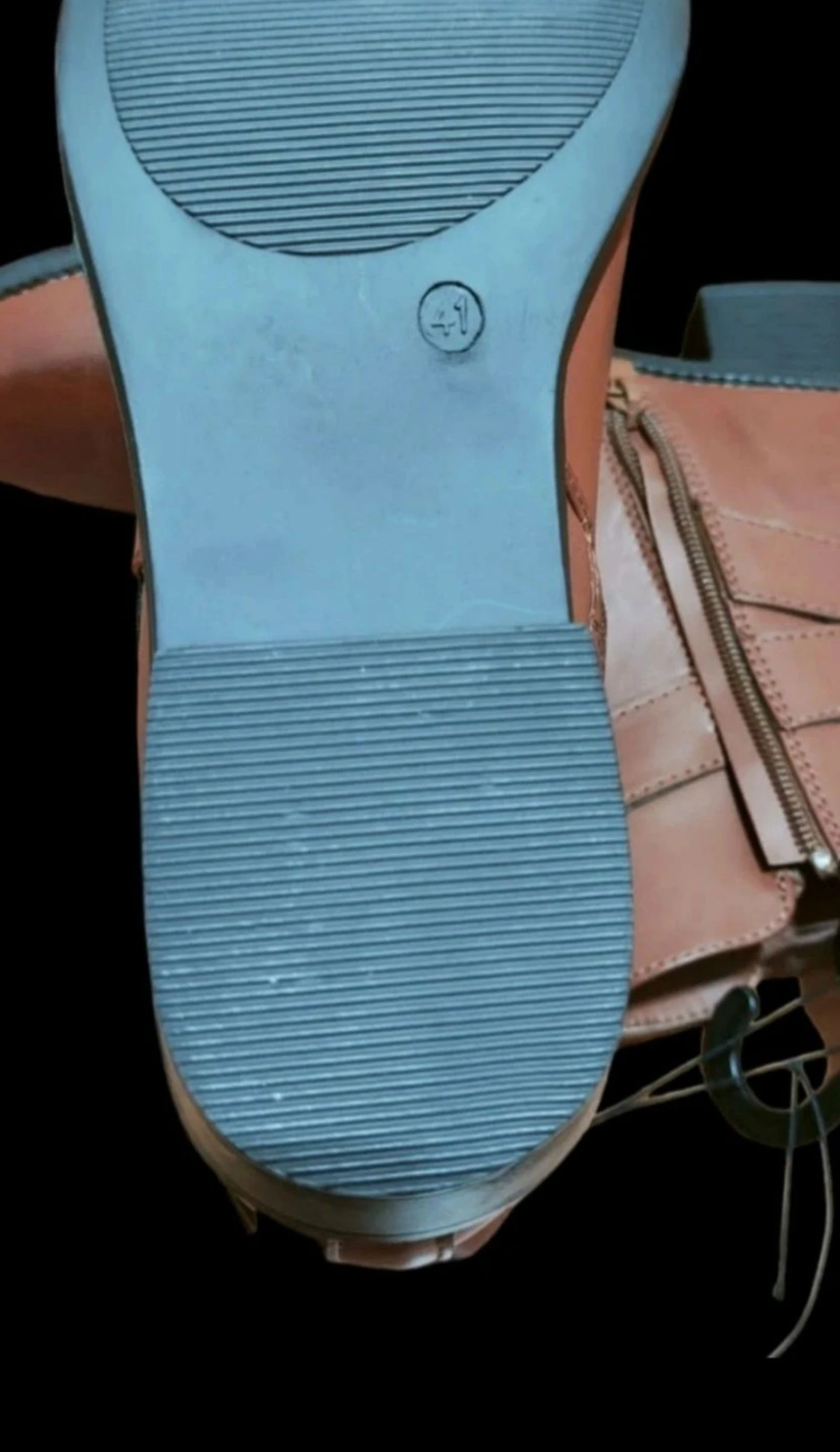 Botines planos de cor marrom tamanho 41 – photo 4